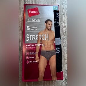 Hanes 5 tagless cotton briefs XL NEW